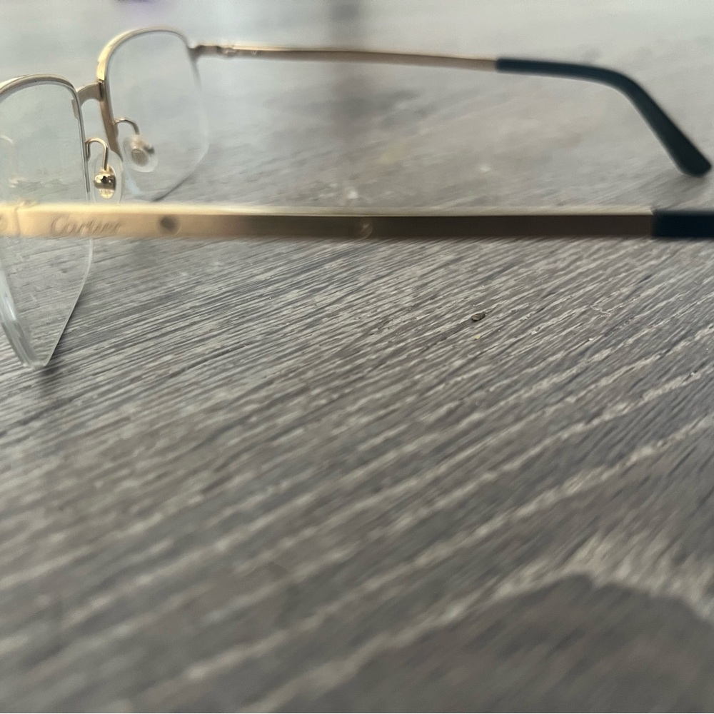 Cartier Gold and Black rectangular Eyeglasses